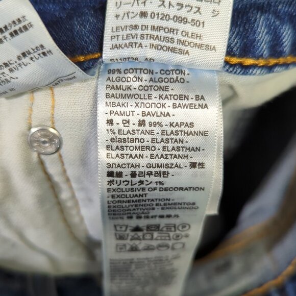 Levi's Jeans Men's 38x34 Blue 505 Regular Fit Straight Leg Denim - Picture 9 of 11